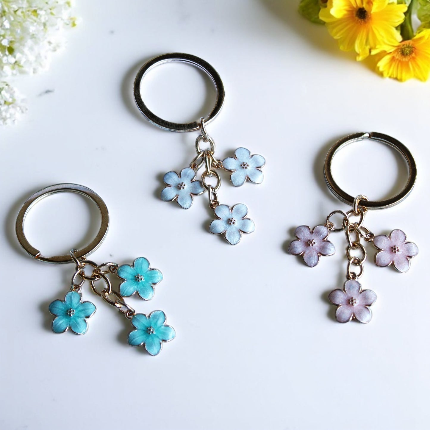 Flower Charm Keychain
