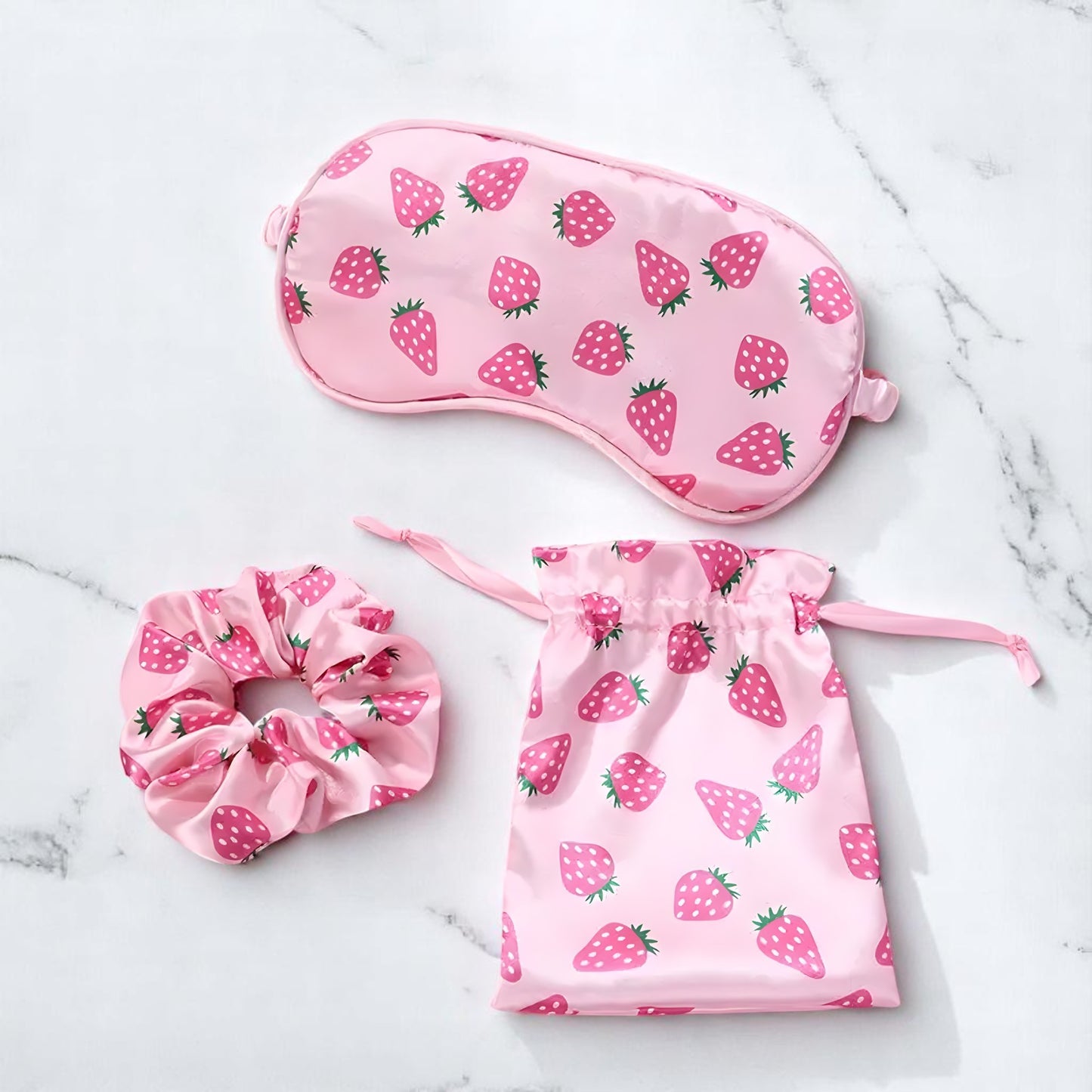 Strawberry Print Silk Set 🍓