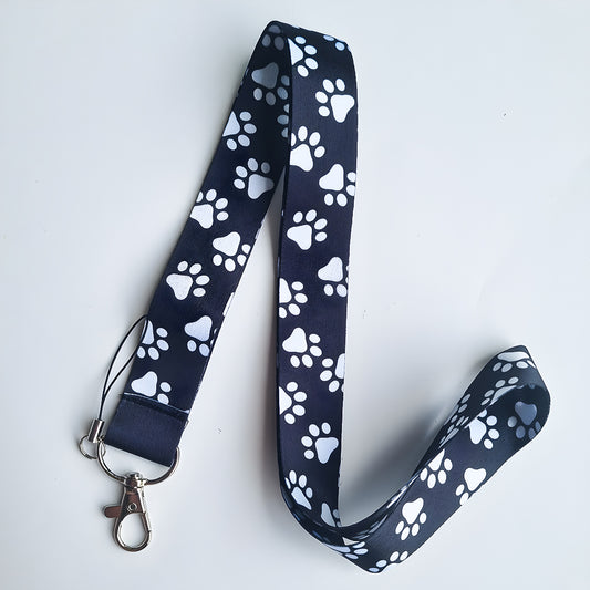 Dog Paw Print Lanyard