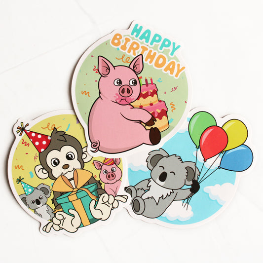 Birthday Stickers - 3 pack