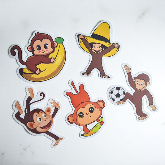 Monkey Stickers - 5 Pack (Picked at random)