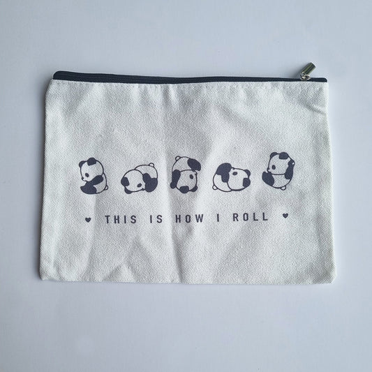 "This Is How I Roll" Panda Travel Pouch