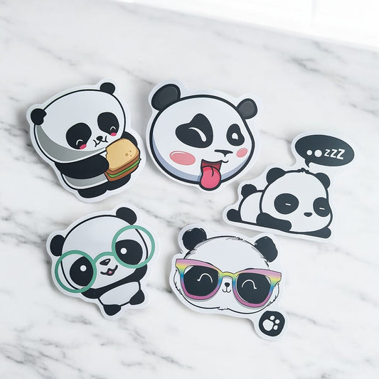Panda Stickers - 5 pack (Picked at random)