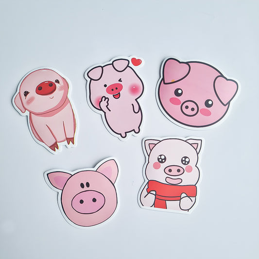 Pig Stickers - 5 Pack (Picked at random)