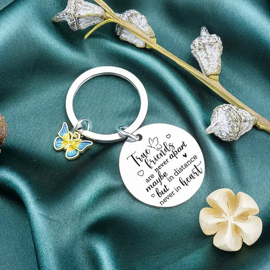 True Friends Butterfly Keychain