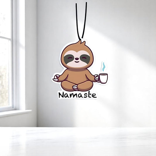 Namaste Sloth Car Air Freshener