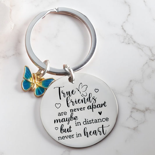 True Friends Butterfly Keychain