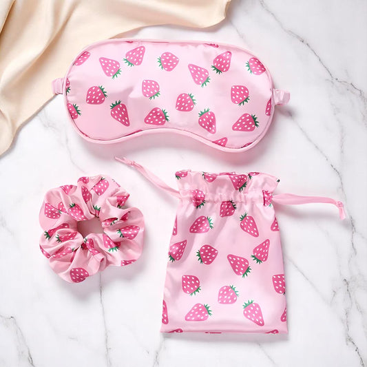 Strawberry Print Silk Set 🍓